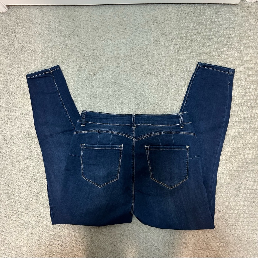 Dark Indigo Women's Skinny Jeans - Picture 7 of 10